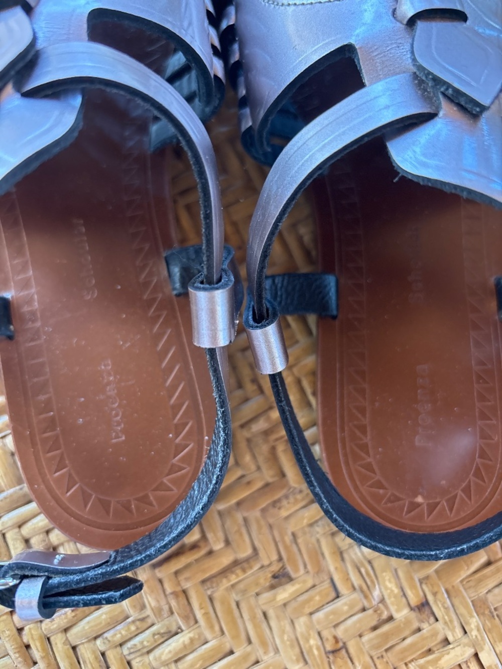 Proenza Schouler metallic leather woven sandals 37 eu - Picture 2 of 5